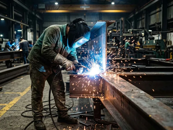 Proses fabrikasi dan pengelasan komponen industri