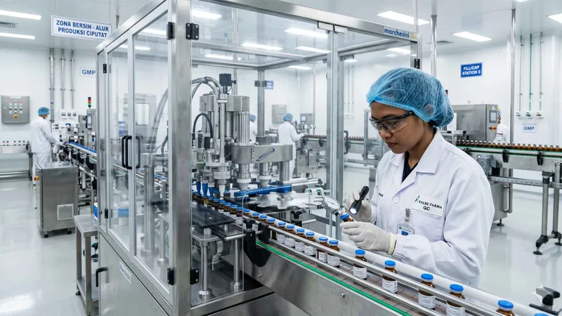Fasilitas produksi farmasi dengan standar GMP